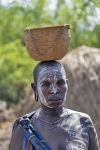 Mursi village
