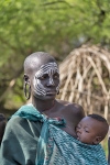 Mursi village

