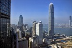 widok z 43 piętra Bank of China Tower
