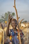 plemi Dinka w okolicach Dor - wieczr
