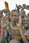plemi Dinka w okolicach Dor - wieczr
