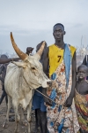 plemi Dinka w okolicach Dor - wieczr
